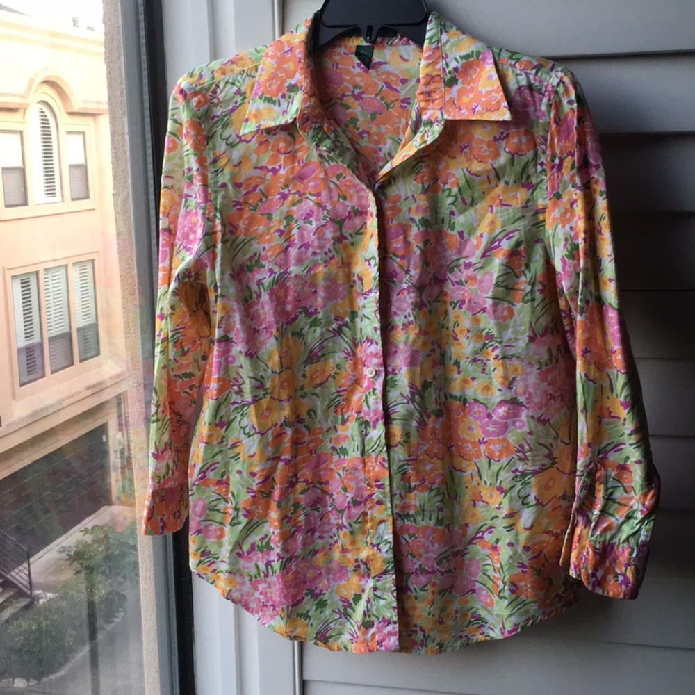 Colorful print cotton Ralph Lauren top
